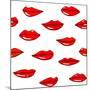 Lips Pattern-Lana L-Mounted Art Print