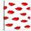 Lips Pattern-Lana L-Stretched Canvas