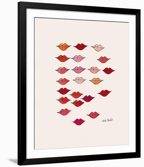 Lips-Andy Warhol-Framed Giclee Print