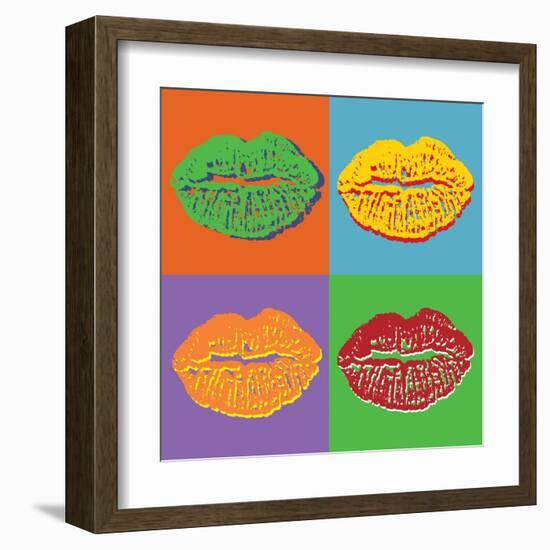 Lips-vadimmmus-Framed Art Print