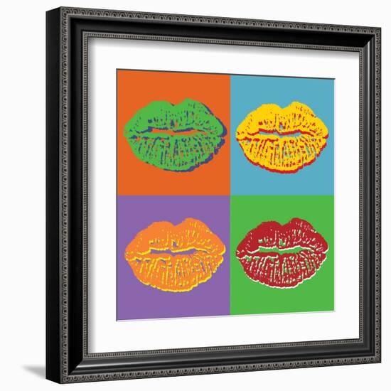 Lips-vadimmmus-Framed Art Print