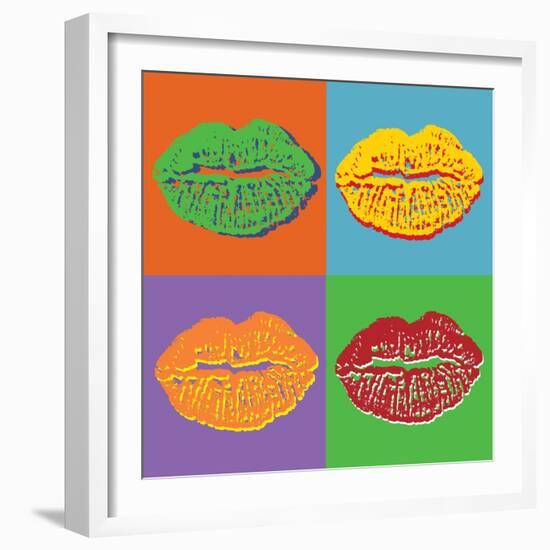 Lips-vadimmmus-Framed Art Print