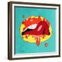 Lips-Mark Ashkenazi-Framed Giclee Print