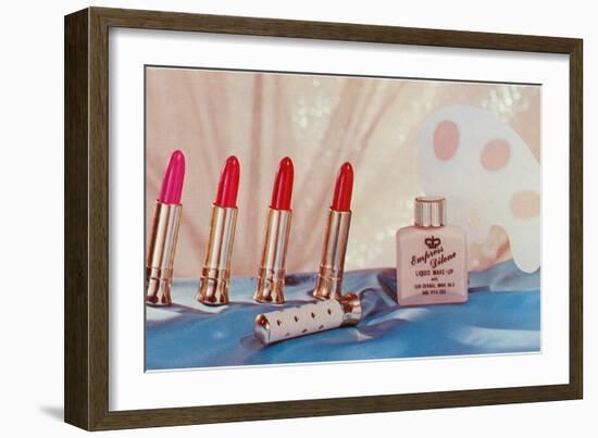 Lipsticks and Makeup-null-Framed Art Print