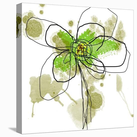 Liquid Green Flower-Jan Weiss-Stretched Canvas