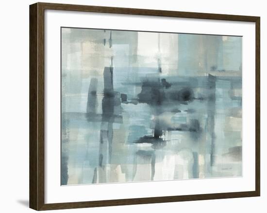 Liquid Structure Tranquil Aqua Crop-Danhui Nai-Framed Art Print