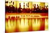 Liquor bottles and glasses, Paris, France-Panoramic Images-Stretched Canvas