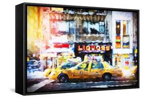 Liquors Taxi - In the Style of Oil Painting-Philippe Hugonnard-Framed Stretched Canvas