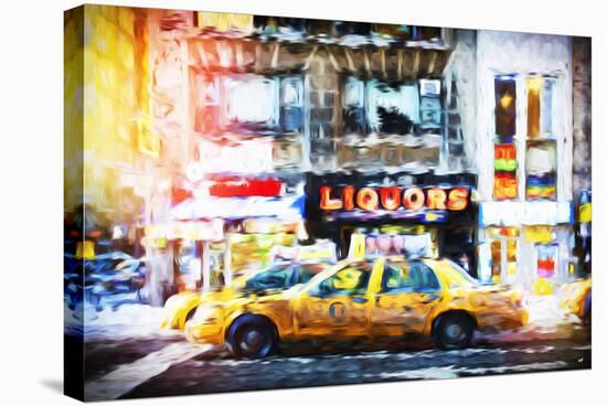 Liquors Taxi - In the Style of Oil Painting-Philippe Hugonnard-Stretched Canvas