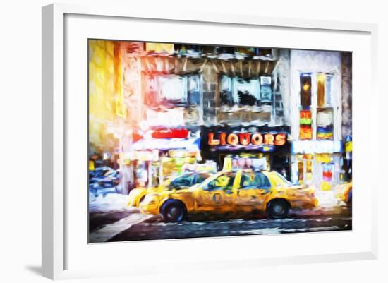 Liquors Taxi - In the Style of Oil Painting-Philippe Hugonnard-Framed Giclee Print