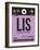 LIS Lisbon Luggage Tag I-NaxArt-Framed Art Print