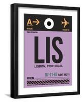 LIS Lisbon Luggage Tag I-NaxArt-Framed Art Print