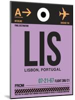 LIS Lisbon Luggage Tag I-NaxArt-Mounted Art Print