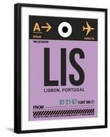 LIS Lisbon Luggage Tag I-NaxArt-Framed Art Print