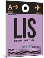 LIS Lisbon Luggage Tag I-NaxArt-Mounted Art Print