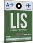 LIS Lisbon Luggage Tag II-NaxArt-Mounted Art Print