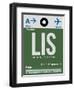 LIS Lisbon Luggage Tag II-NaxArt-Framed Art Print