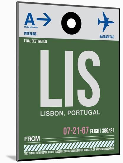 LIS Lisbon Luggage Tag II-NaxArt-Mounted Art Print