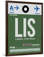 LIS Lisbon Luggage Tag II-NaxArt-Framed Art Print