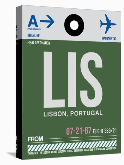 LIS Lisbon Luggage Tag II-NaxArt-Stretched Canvas
