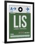 LIS Lisbon Luggage Tag II-NaxArt-Framed Art Print