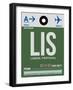 LIS Lisbon Luggage Tag II-NaxArt-Framed Art Print