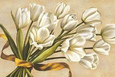 Vasi bianchi con gerbere-Lisa Corradini-Framed Art Print