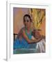 Lisa in Turquoise-Boscoe Holder-Framed Premium Giclee Print