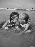 Little Girls Playing Together on a Beach-Lisa Larsen-Photographic Print