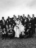 Senator John F. Kennedy and Bride Jacqueline Enjoying Dinner at Their Outdoor Wedding Celebration-Lisa Larsen-Photographic Print