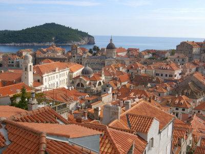 View of Stradun from City Wall, Dubrovnik, Croatia