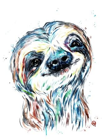 'Smiley Sloth' Poster - Lisa Whitehouse | AllPosters.com