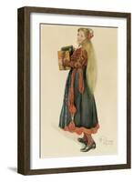 Lisbeth Playing the Accordian, 1909-Carl Larsson-Framed Giclee Print