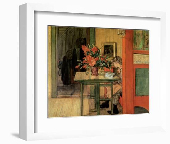 Lisbeth Reading, 1904-Carl Larsson-Framed Art Print
