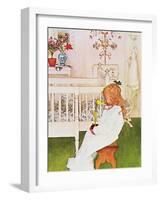 Lisbeth with a Yellow Tulip-Carl Larsson-Framed Giclee Print