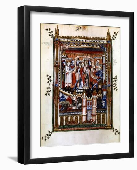 Lisbius Proclaims Himself a Disciple of Christ, 1317-null-Framed Giclee Print