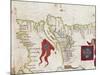 Lisbon and Tagus River Estuary from Atlas by Diego Homen, 1563-null-Mounted Giclee Print