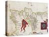 Lisbon and Tagus River Estuary from Atlas by Diego Homen, 1563-null-Stretched Canvas