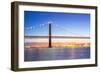 Lisbon Cityscape and the 25 De Abril Bridge, Portugal-vichie81-Framed Photographic Print