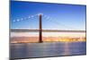 Lisbon Cityscape and the 25 De Abril Bridge, Portugal-vichie81-Mounted Photographic Print