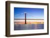 Lisbon Cityscape and the 25 De Abril Bridge, Portugal-vichie81-Framed Photographic Print