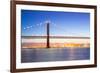 Lisbon Cityscape and the 25 De Abril Bridge, Portugal-vichie81-Framed Photographic Print