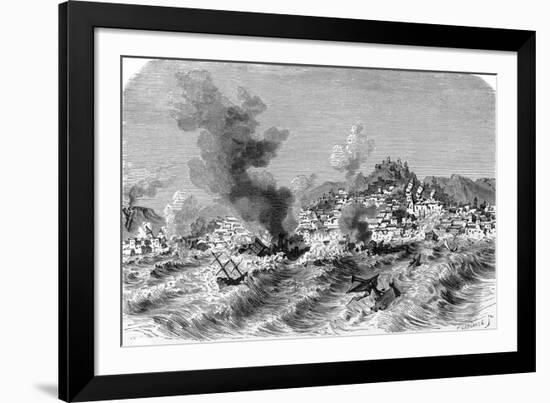 Lisbon Earthquake, 19th Century Artwork-Science Photo Library-Framed Photographic Print