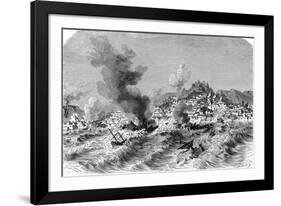 Lisbon Earthquake, 19th Century Artwork-Science Photo Library-Framed Photographic Print