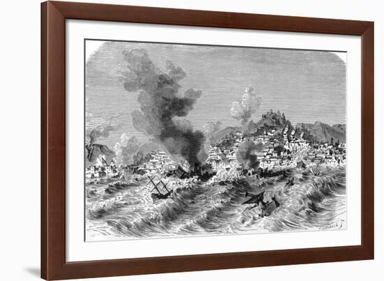 Lisbon Earthquake, 19th Century Artwork-Science Photo Library-Framed Photographic Print