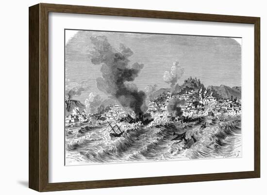 Lisbon Earthquake, 19th Century Artwork-Science Photo Library-Framed Photographic Print
