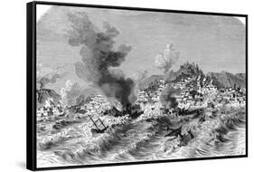 Lisbon Earthquake, 19th Century Artwork-Science Photo Library-Framed Stretched Canvas