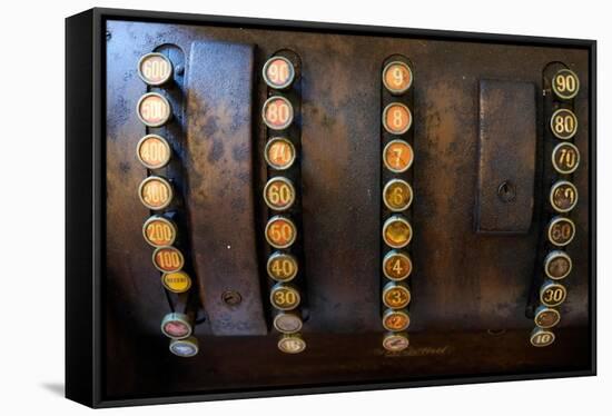 Lisbon, Portugal. Antique Portuguese cash register-Julien McRoberts-Framed Stretched Canvas