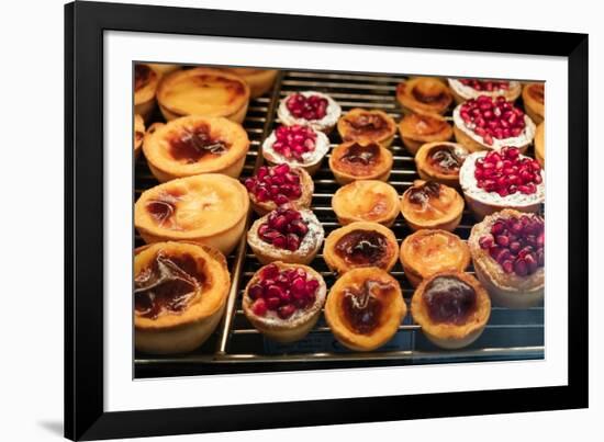 Lisbon, Portugal. Bakery selling traditional Nata pastries, national desert of Portugal-Julien McRoberts-Framed Photographic Print