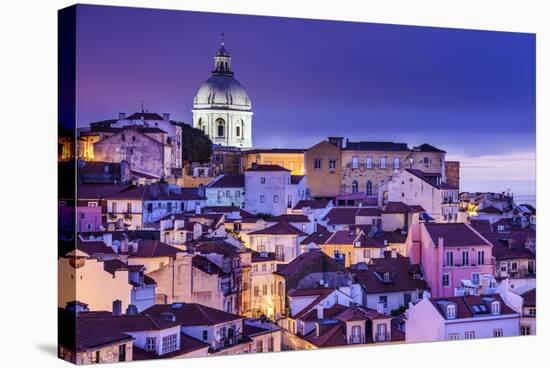 Lisbon, Portugal Skyline at Alfama, the Oldest District of the City.-SeanPavonePhoto-Stretched Canvas